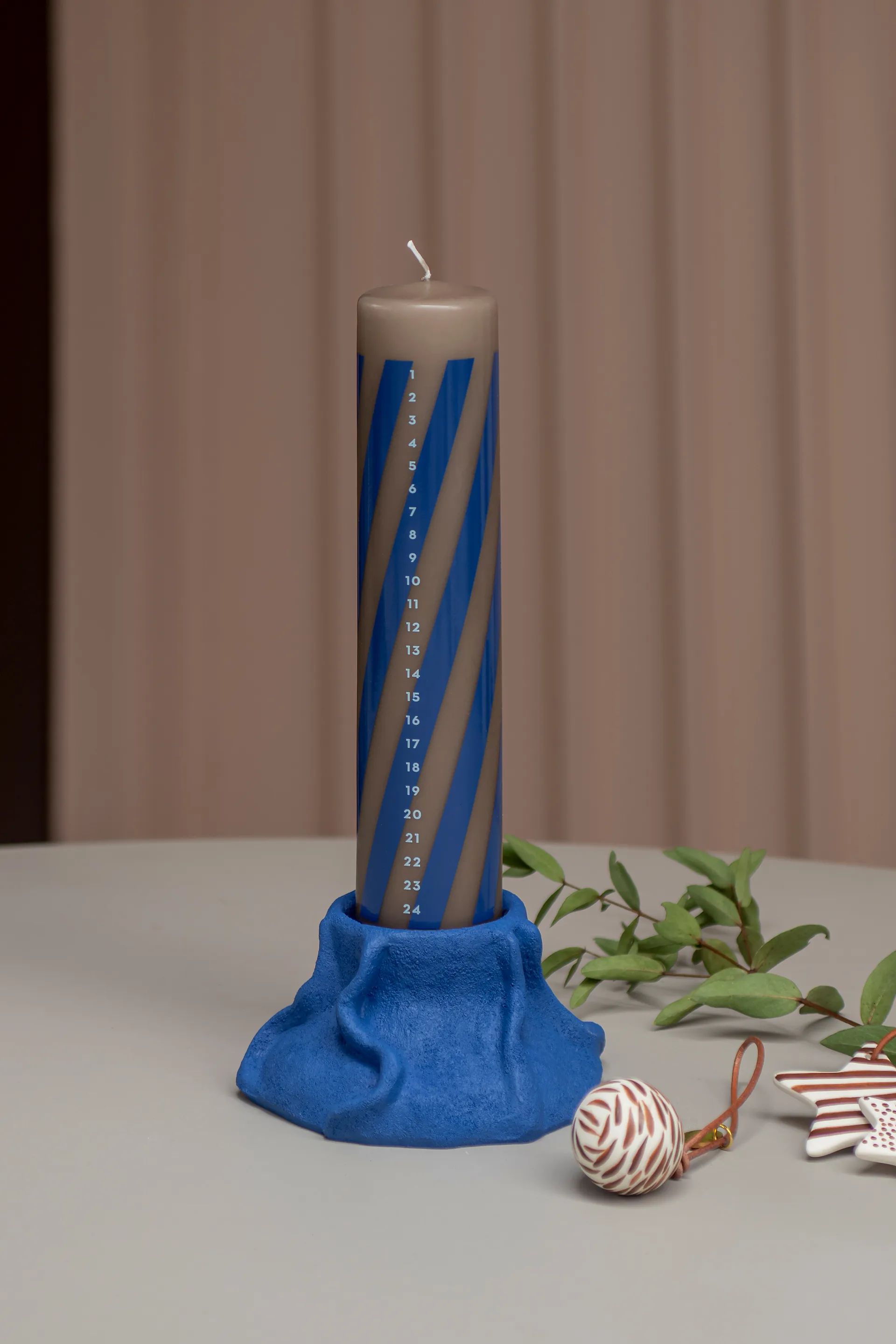 Κερί Twentyfour advent 25 εκ., Μπλε του κοβαλτίου Mette Ditmer