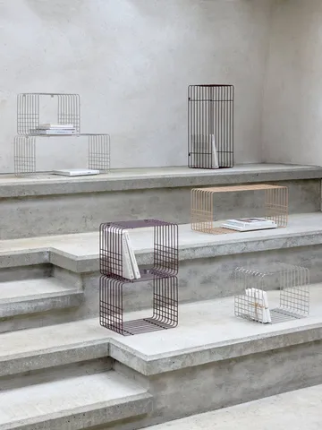Wire ράφι - Short, μπεζ, 26x38x30,5 εκ. - Mette Ditmer