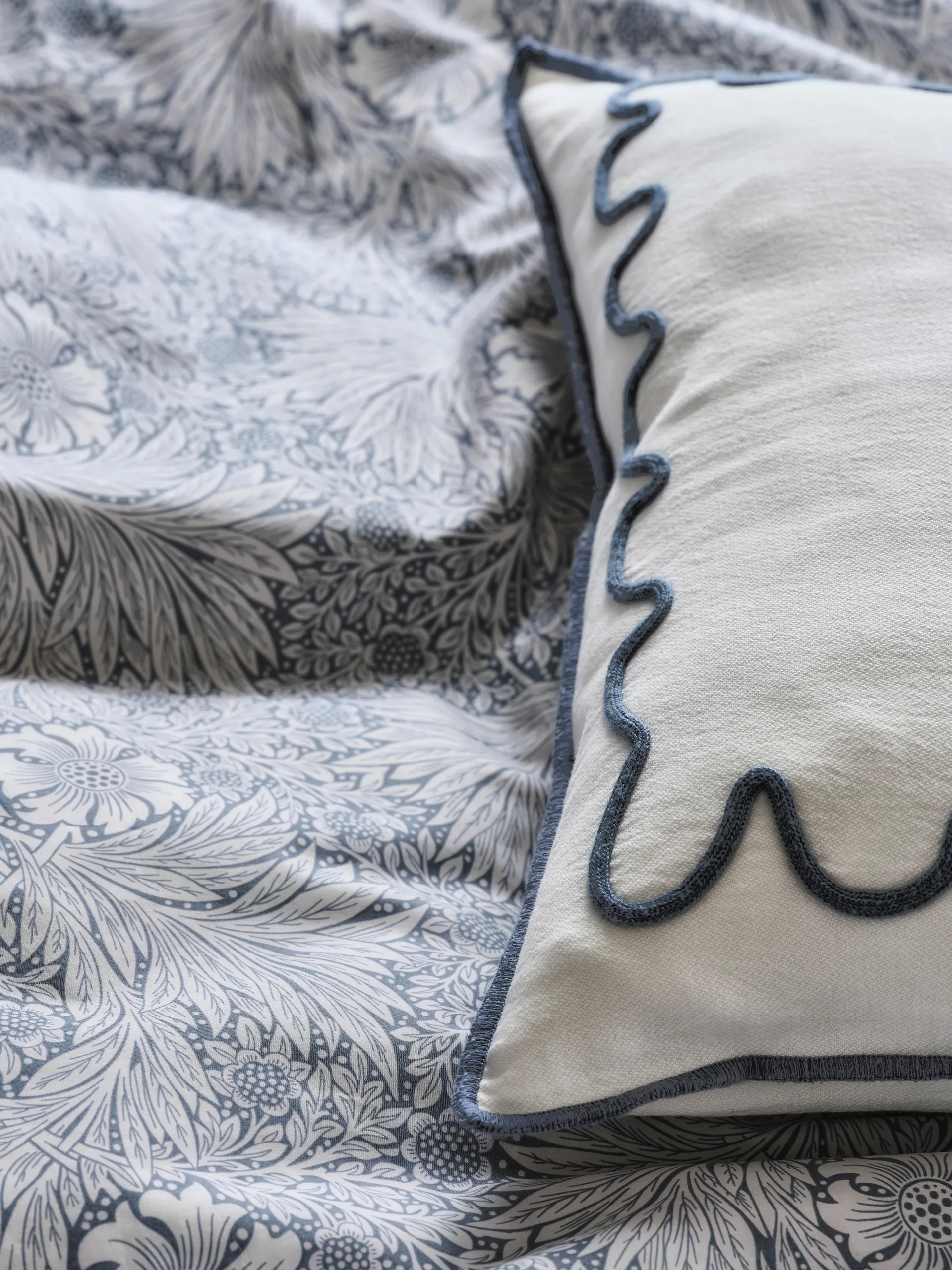 Σεντόνια Morris & Co. Marigold , Μπλε, 150x210 εκ. Mille Notti