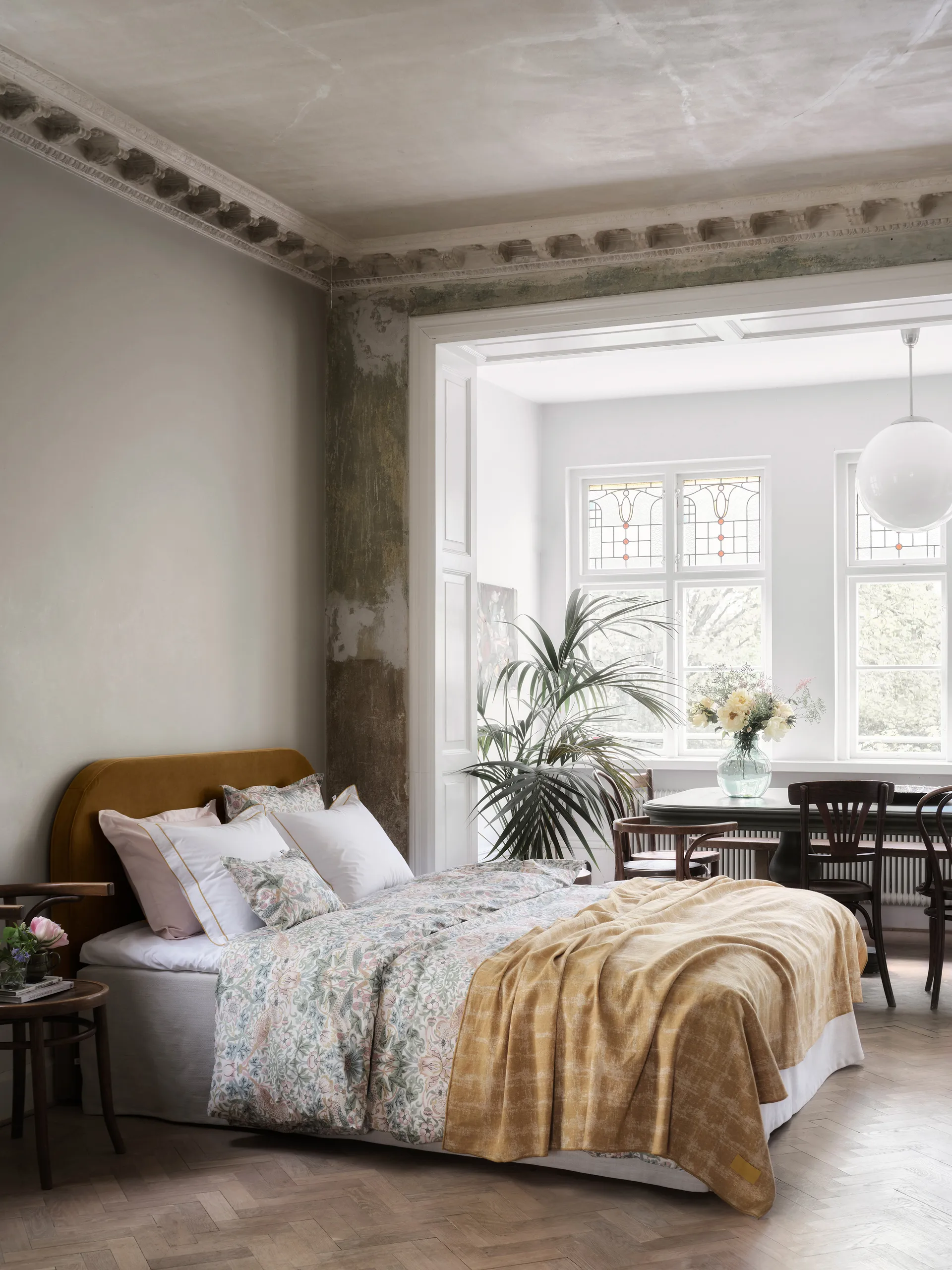 Παπλωματοθήκη Morris & Co. Strawberry Thief, Πράσινο, 150x210 εκ Mille Notti