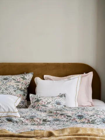 Μαξιλαροθήκη Morris & Co. Strawberry Thief  - Πράσινο, 50x60 εκ - Mille Notti