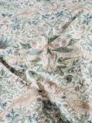 Μαξιλαροθήκη Morris & Co. Strawberry Thief  - Πράσινο, 50x90 εκ - Mille Notti