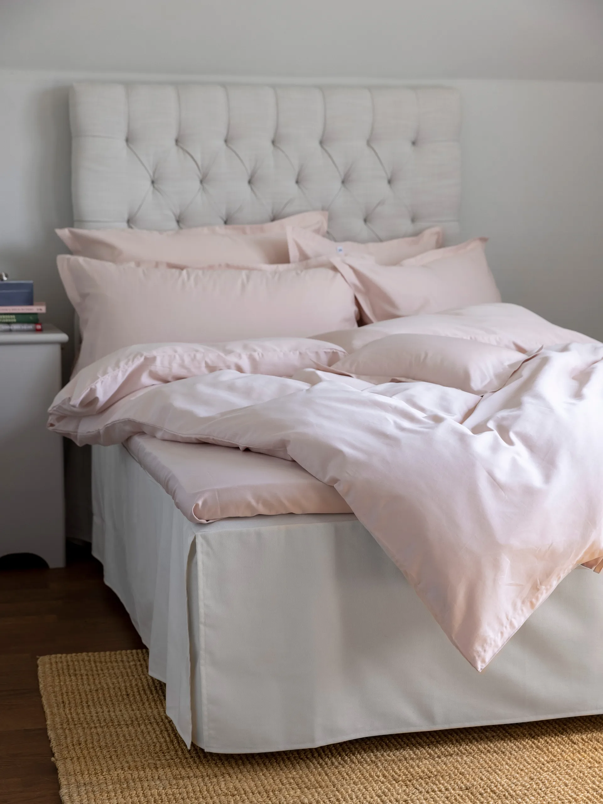 Napoli bed skirt, Υπόλευκο, 160x220x52 εκ Mille Notti
