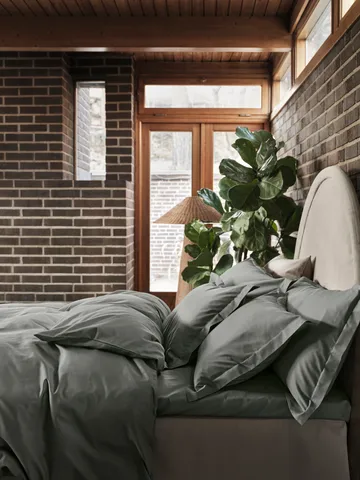 Satina plain μαξιλαροθήκη - Πράσινο, 50x60 εκ. - Mille Notti