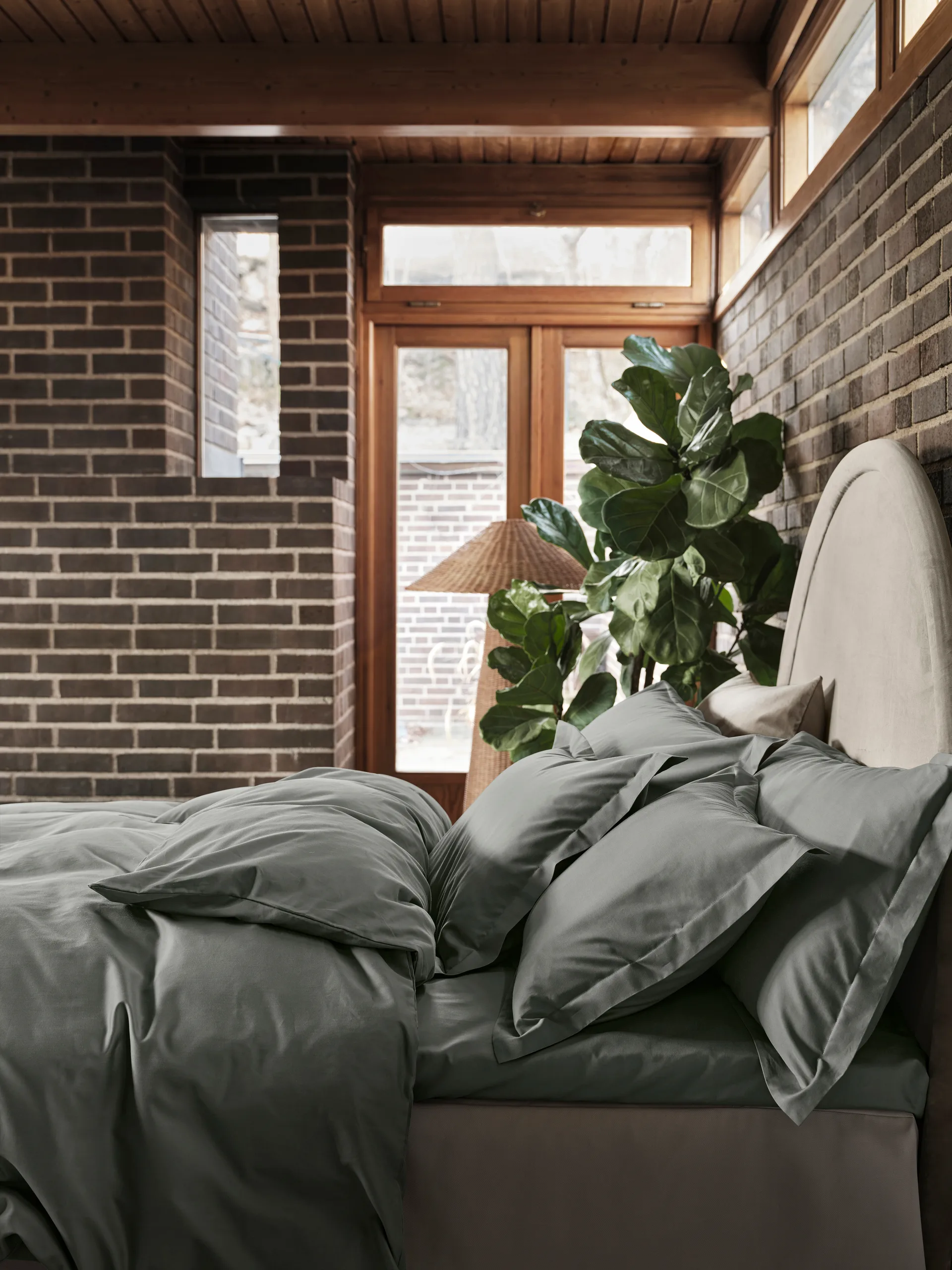 Satina plain μαξιλαροθήκη, Πράσινο, 50x90 εκ. Mille Notti