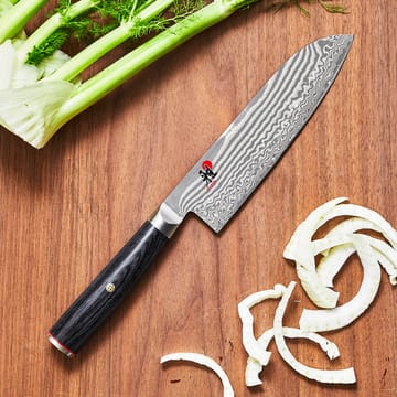 Raw 5000FCD santoku 18 εκ. - Damaskus-μαύρο - Miyabi