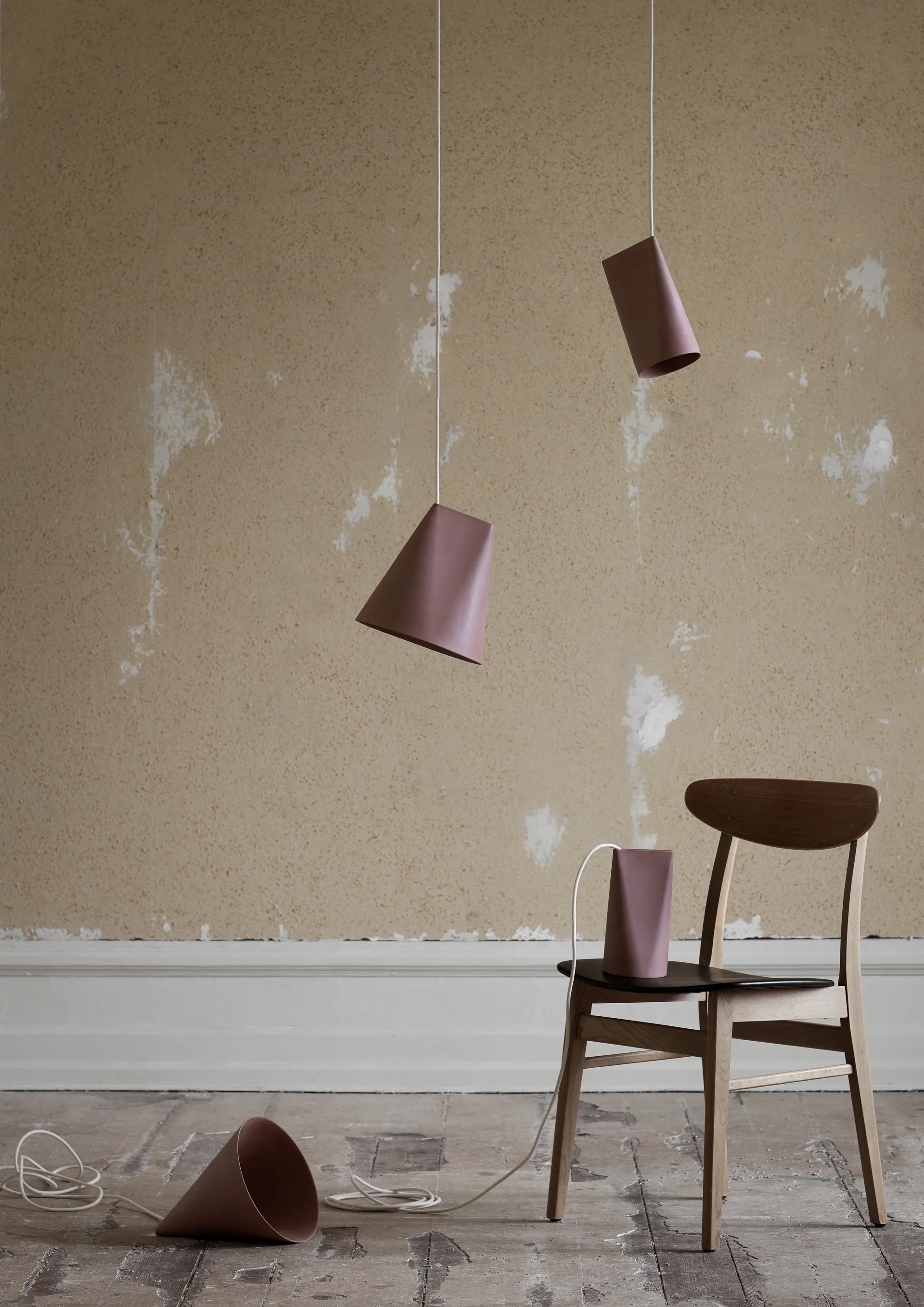 Κεραμικό φωτιστικό οροφής 11.2x22 εκ., Terra Cotta, Ξύλο MOEBE