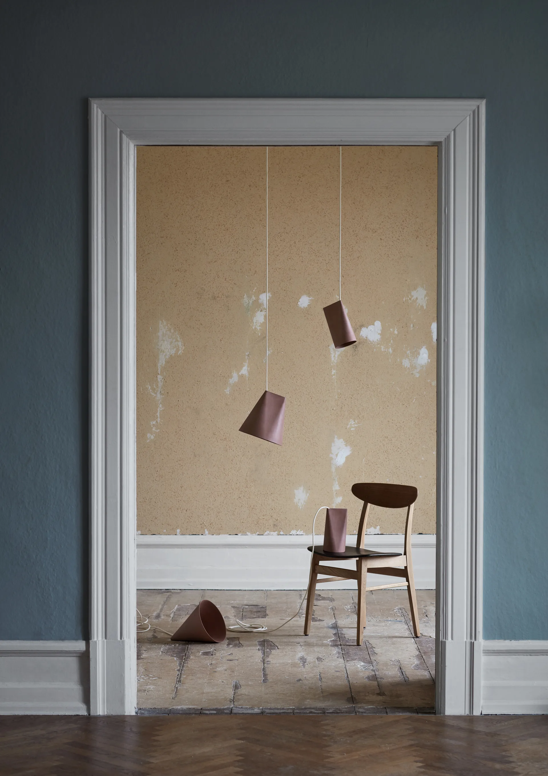 Κεραμικό φωτιστικό οροφής 23x23,5 cm, Terra Cotta, Wood MOEBE