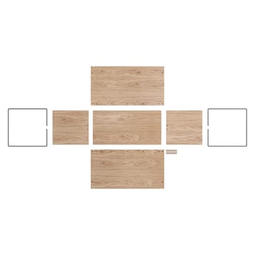 Κουτί αποθήκευσης από δρυ 33x60 εκ. - Wood. black - MOEBE