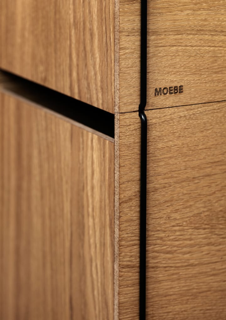 Κουτί αποθήκευσης από δρυ 33x60 εκ., Wood. black MOEBE
