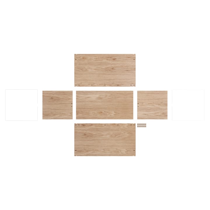 Κουτί αποθήκευσης από δρυ 33x60 εκ., Wood. white MOEBE