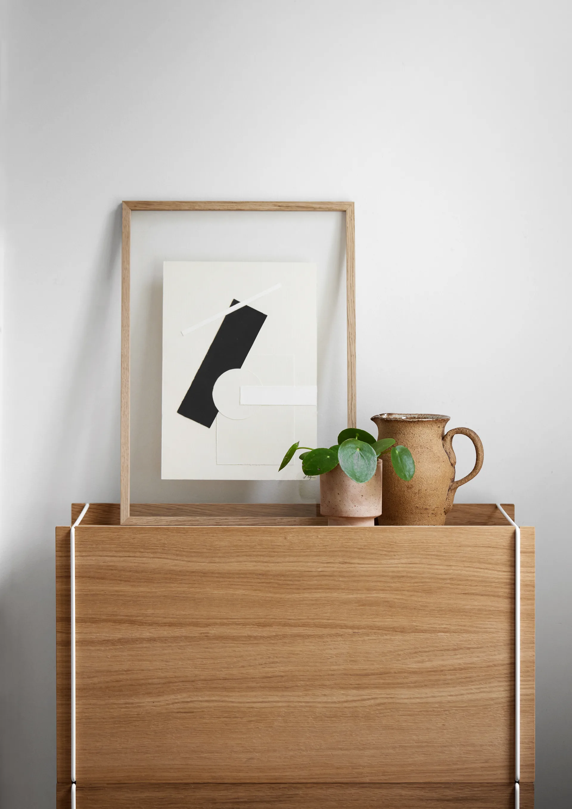 Κουτί αποθήκευσης από δρυ 33x60 εκ., Wood. white MOEBE