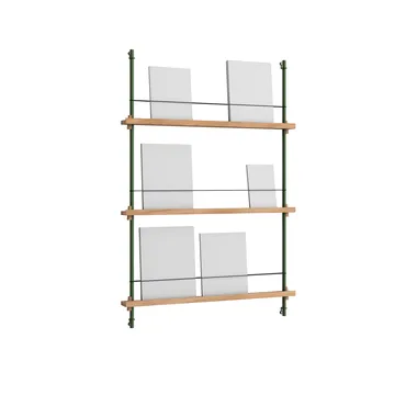 Magazine Shelving επιτοίχια θήκη περιοδικών - Δρύινο-pine green, 85x115x7 cm, MS.115.1 - MOEBE