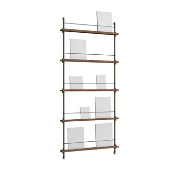 Magazine Shelving επιτοίχια θήκη περιοδικών - Καπνισμένη δρυς-pine green, 85x180x7 cm, MS.180.1 - MOEBE