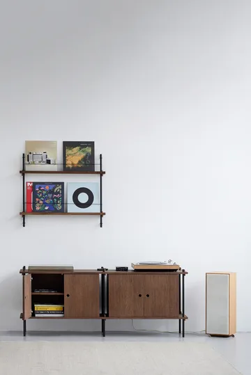Magazine Shelving επιτοίχια θήκη περιοδικών - Δρυς-warm grey, 85x180x7 εκ., MS.180.1 - MOEBE