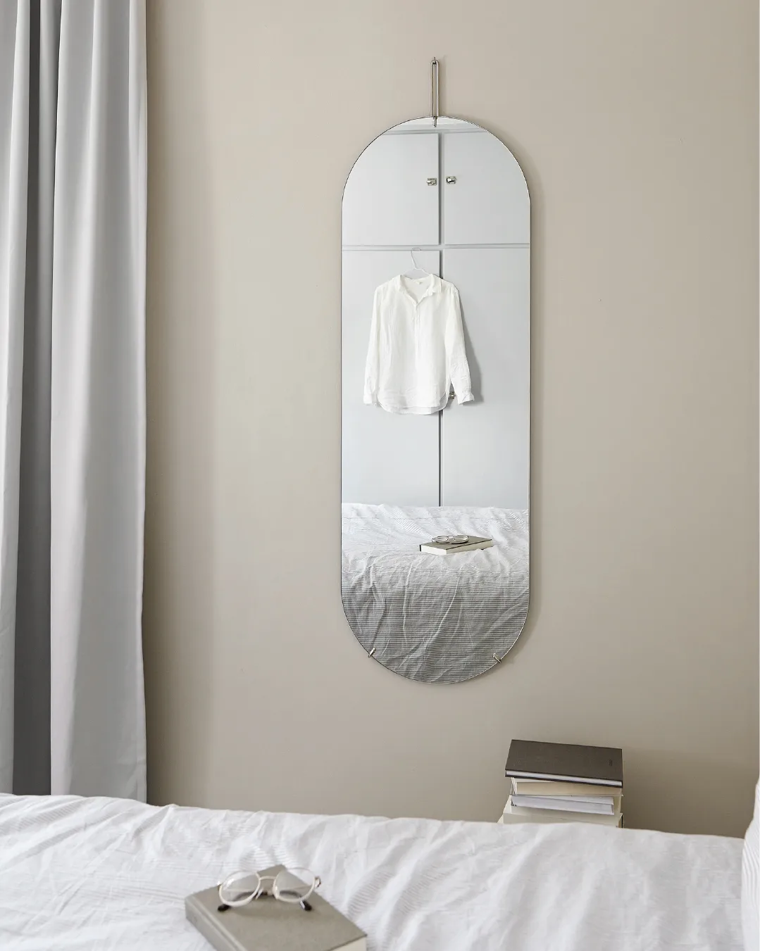 Moebe καθρέφτης τοίχου 133 cm, Stainless steel MOEBE