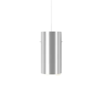 Μεγάλο κρεμαστό φωτιστικό σε σχήμα κυλίνδρου, Moebe, Ø14 εκ - Βουρτσισμένο αλουμίνιο - MOEBE