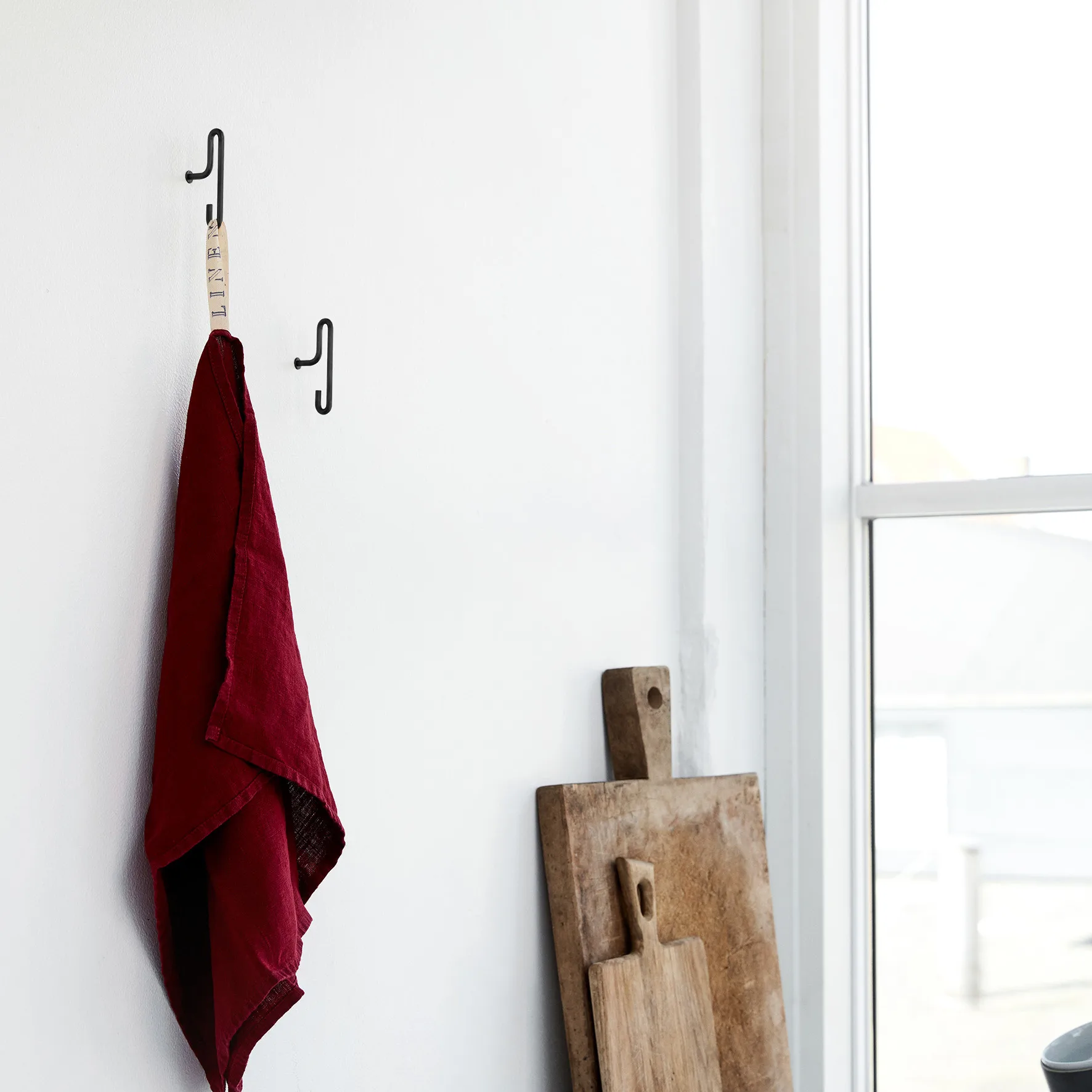 Moebe γάντζος Συσκευασία 2 τεμαχίων, Μαύρο MOEBE