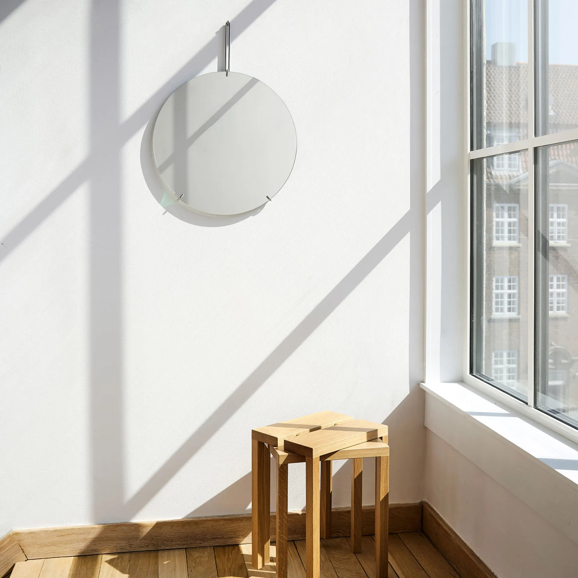 Moebe καθρέφτης τοίχου Ø50 cm, Stainless steel MOEBE