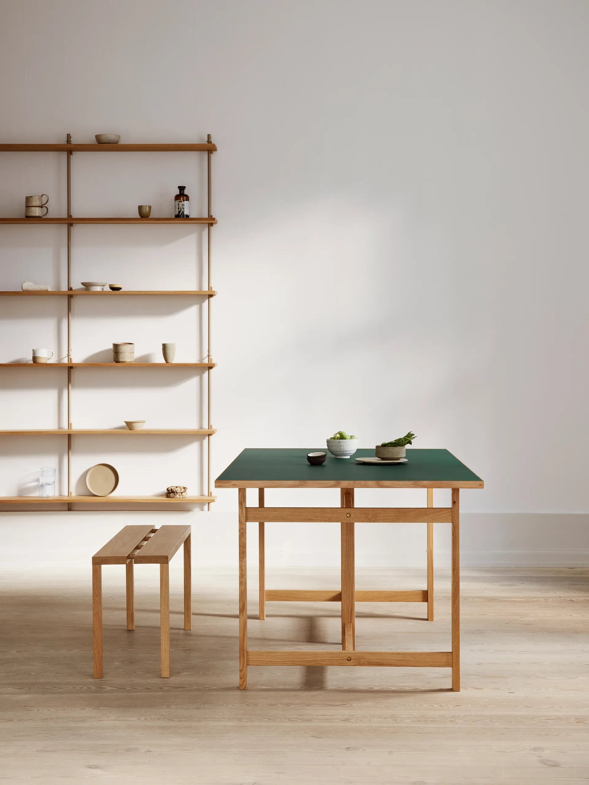 Moebe ορθογώνια τραπεζαρία, Green, 160x90 cm MOEBE