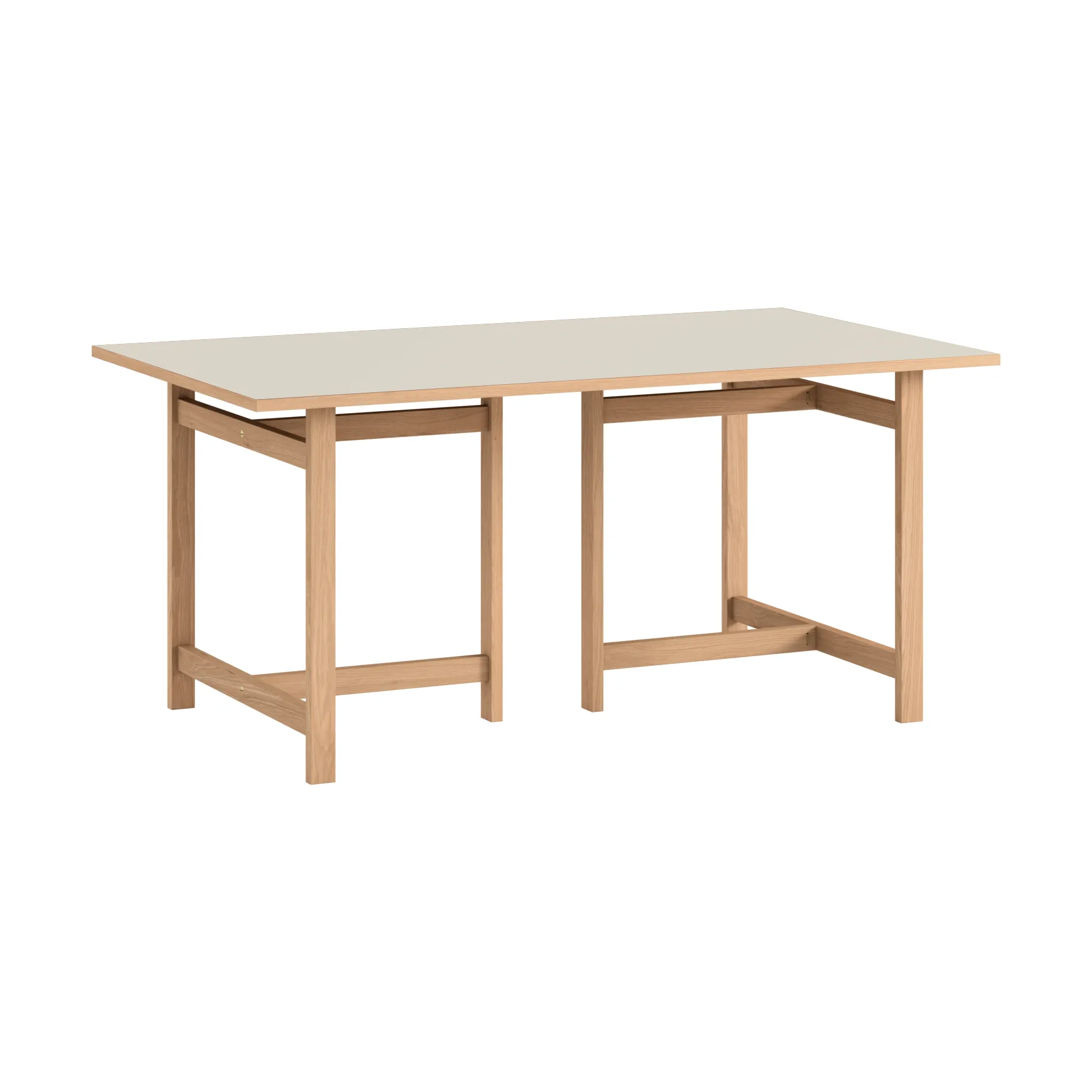 Moebe ορθογώνια τραπεζαρία, Light grey, 160x90 cm MOEBE