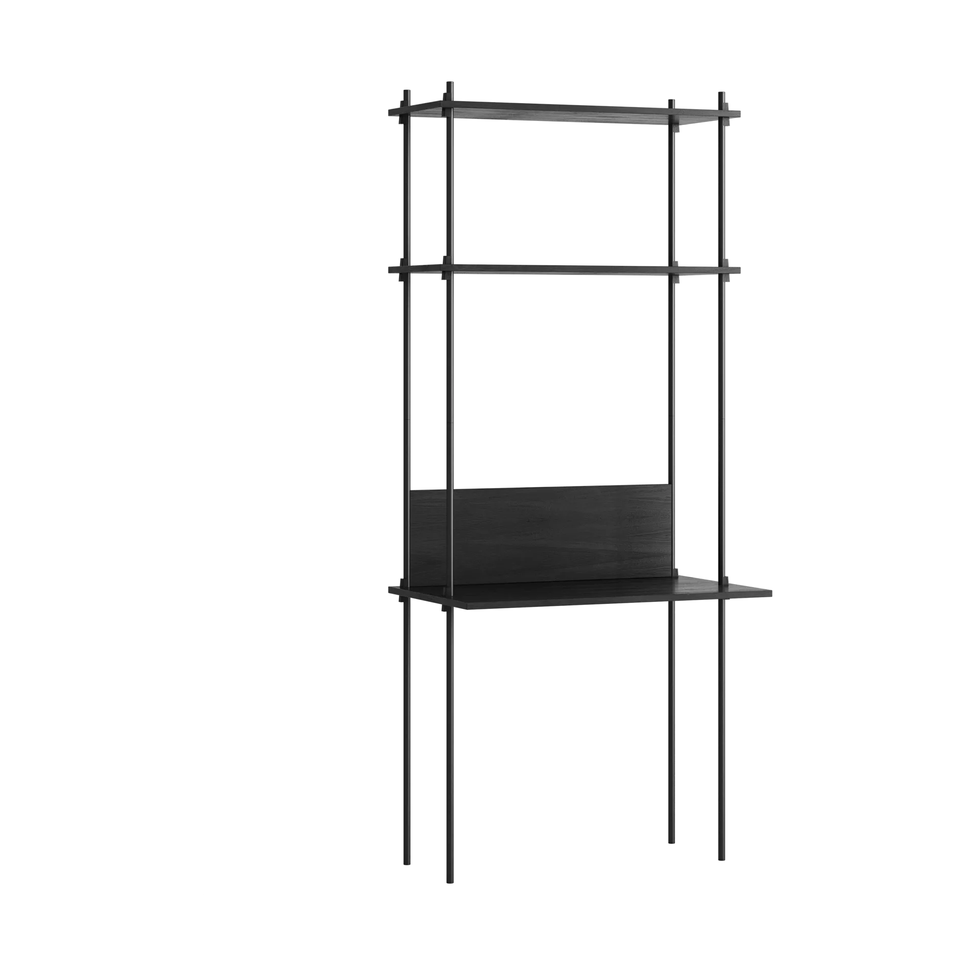 Σύστημα ραφιών, Moebe, s.200.1.D, Μαύρο MOEBE