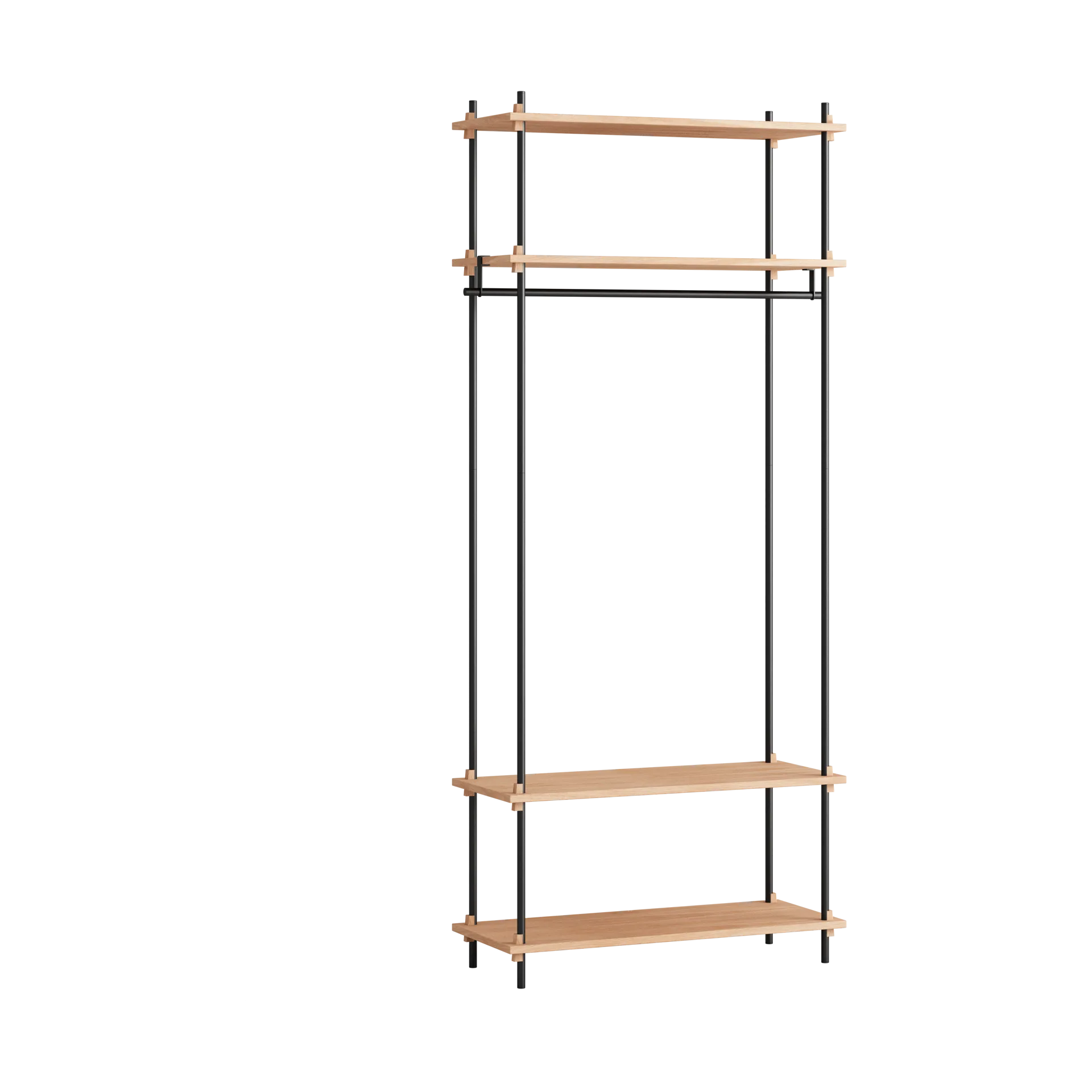 Σύστημα ραφιών, Moebe, s.200.1.F, Δρυς-μαύρο MOEBE