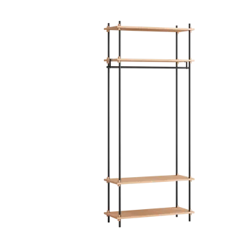 Σύστημα ραφιών, Moebe, s.200.1.F - Δρυς-μαύρο - MOEBE