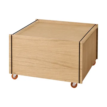 Moebe Storage Chest τραπεζάκι σαλονιού με αποθηκευτικό χώρο - Λαδωμένη δρυς-Μαύρο, 60x61x38.2 cm - MOEBE