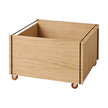 Moebe Storage Chest τραπεζάκι σαλονιού με αποθηκευτικό χώρο - Λαδωμένη δρυς-Μαύρο, 60x61x38.2 cm - MOEBE