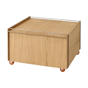 Moebe Storage Chest τραπεζάκι σαλονιού με αποθηκευτικό χώρο - Λαδωμένη δρυς-ανοξείδωτο ατσάλι, 60x61x38.2 cm - MOEBE