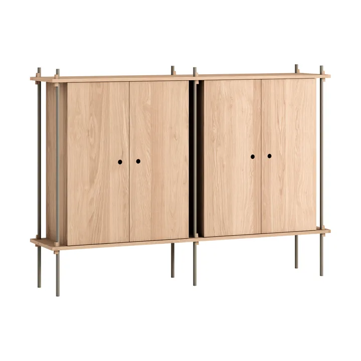 Shelving System Cabinet ντουλάπι - Δρυς-warm grey, 163x115x35 cm, S.115.2.E - MOEBE