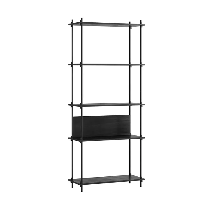 Shelving System classic ράφι - Μαύρο, 86x200x35 cm, S.200.1.A - MOEBE