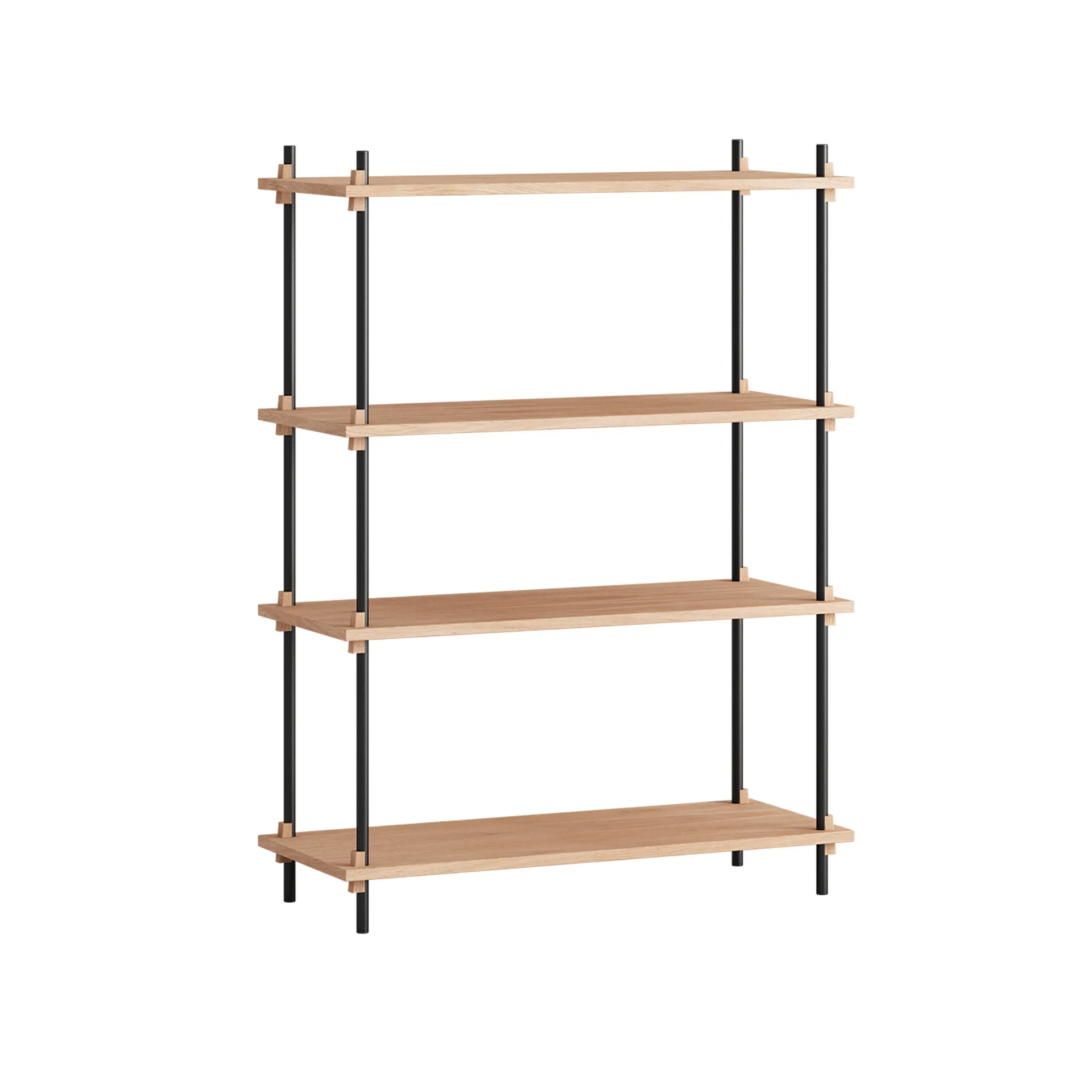Shelving System classic ράφι, Δρυς-black, 86x115x35 εκ., S.115.1.A MOEBE