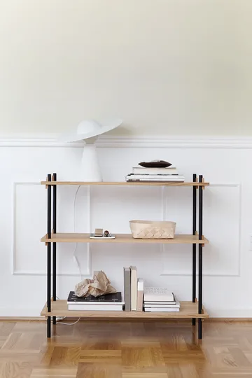 Shelving System classic ράφι - Καπνισμένη δρυς-black, 86x200x35 cm, S.200.1.A - MOEBE