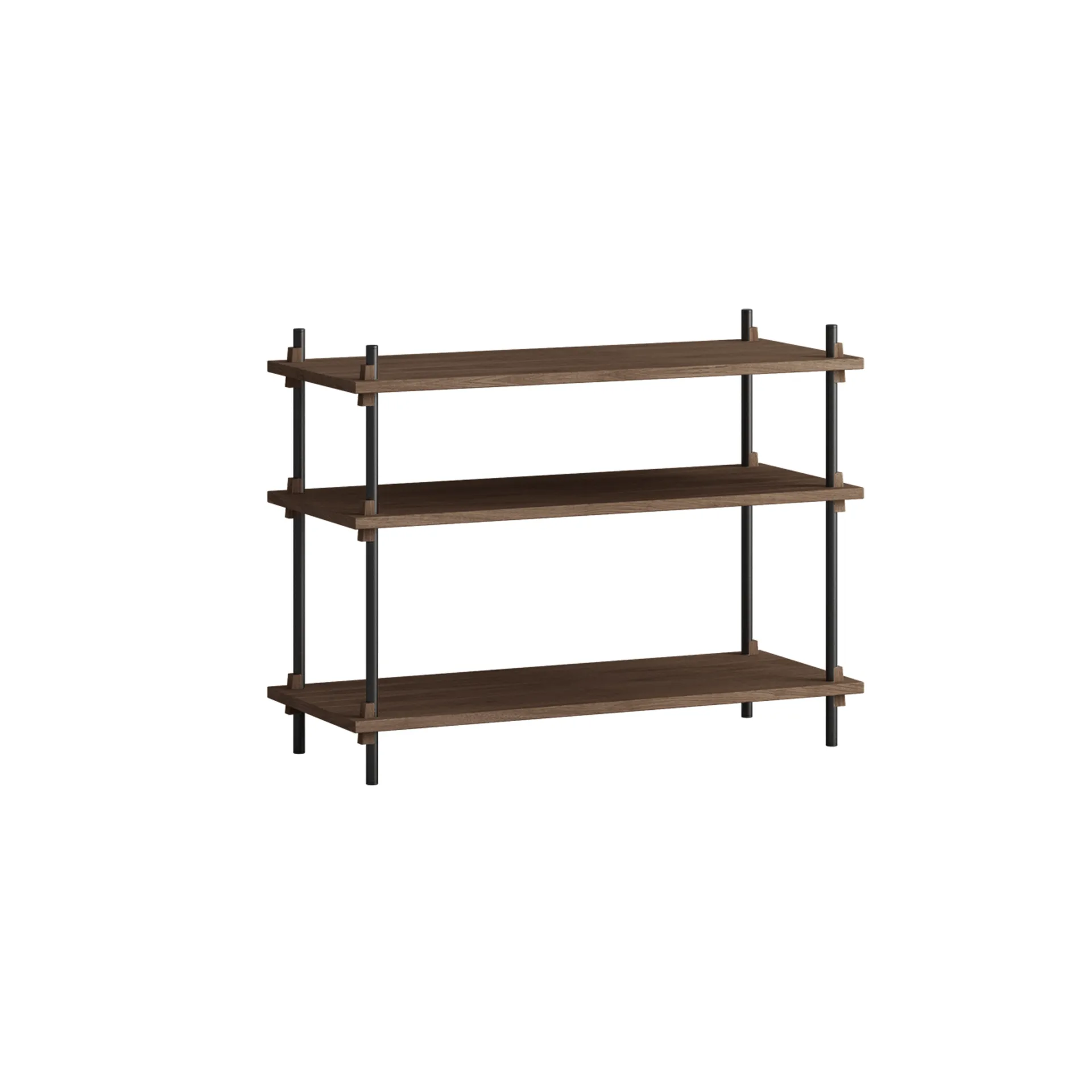 Shelving System classic ράφι, Καπνισμένη δρυς-black, 86x65x35 cm, S.65.1.A MOEBE