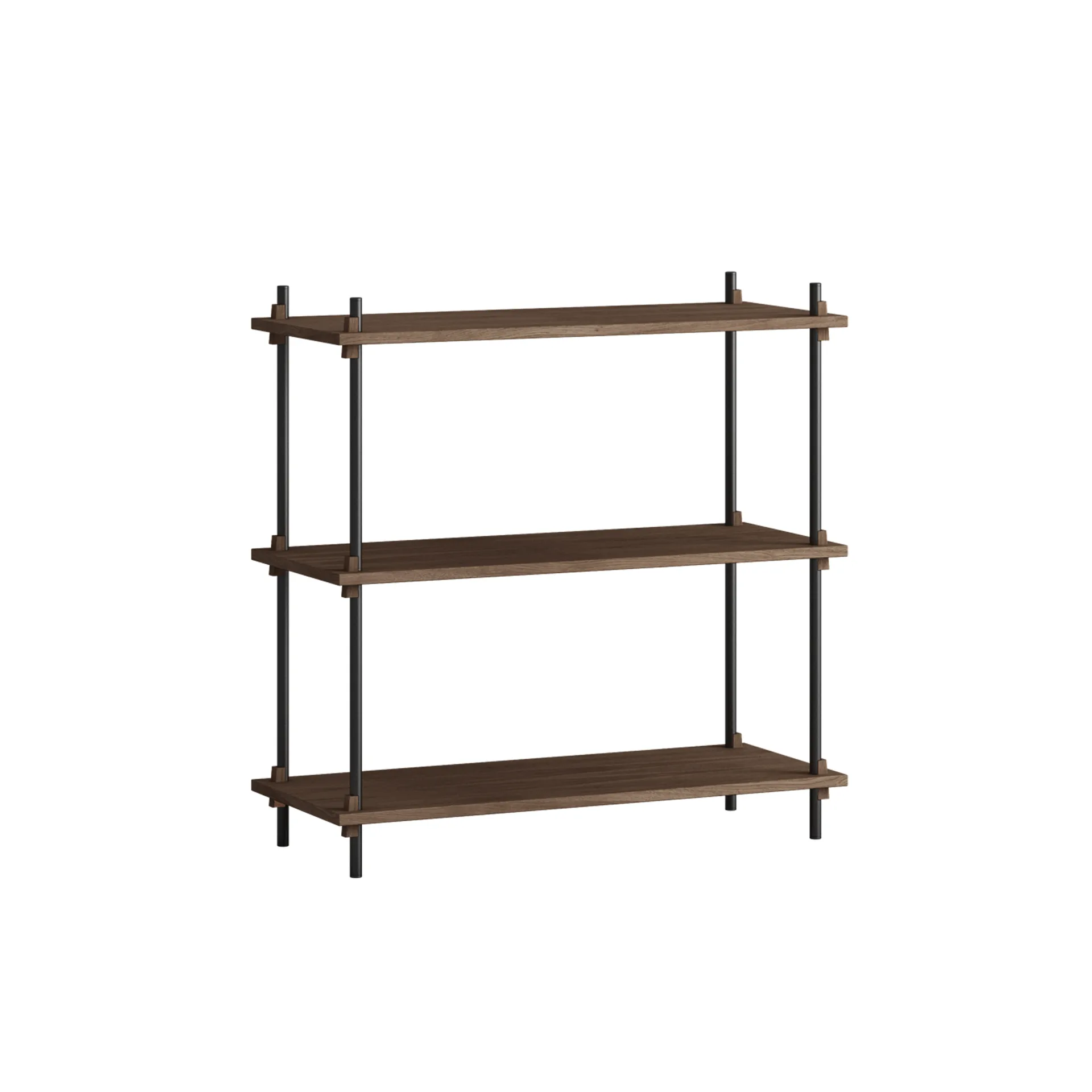 Shelving System classic ράφι, Καπνισμένη δρυς-black, 86x85x35 cm, S.85.1.A MOEBE