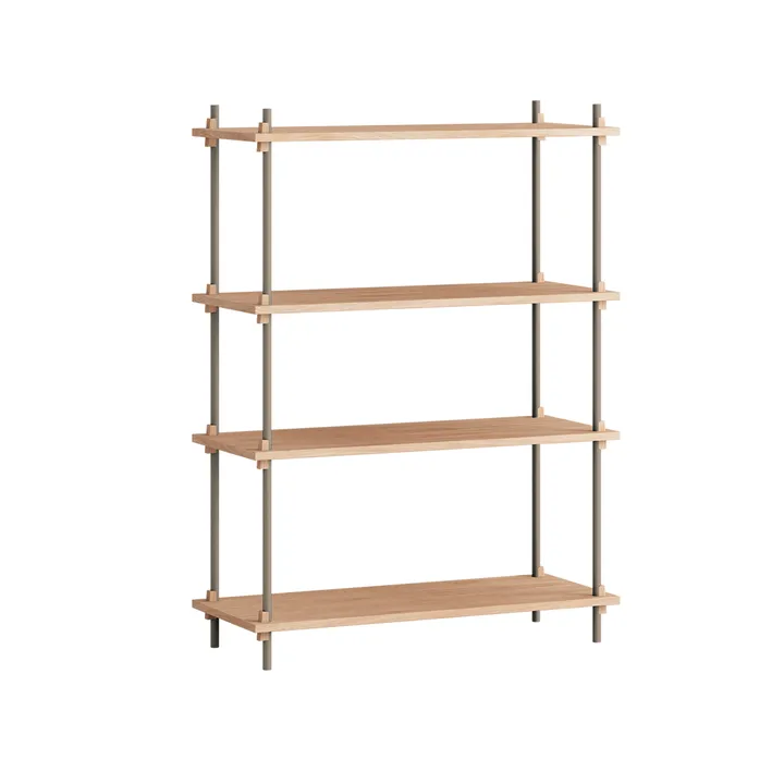 Shelving System classic ράφι - Δρυς-warm grey, 86x115x35 cm, S.115.1.A - MOEBE