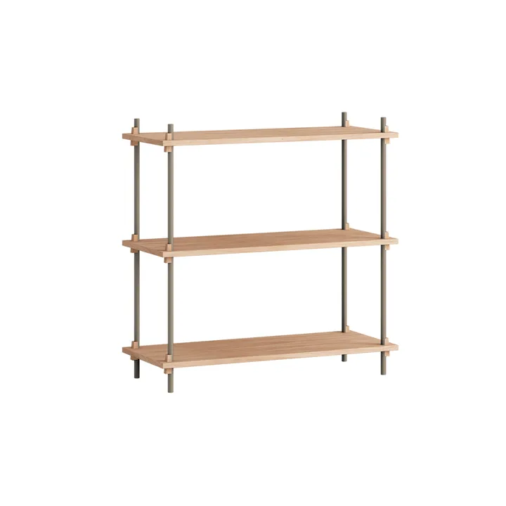 Shelving System classic ράφι - Δρυς-warm grey, 86x85x35 cm, S.85.1.A - MOEBE