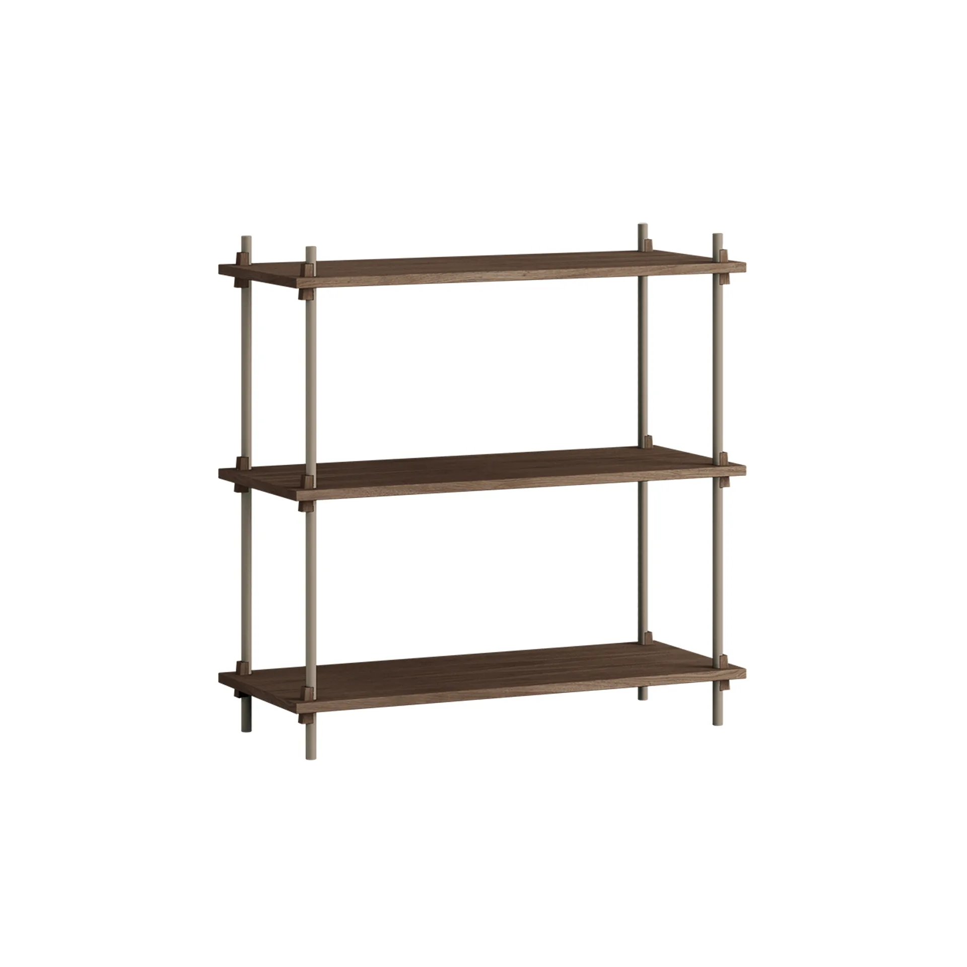 Shelving System classic ράφι, Καπνισμένη δρυς-warm grey, 86x85x35 cm, S.85.1.A MOEBE