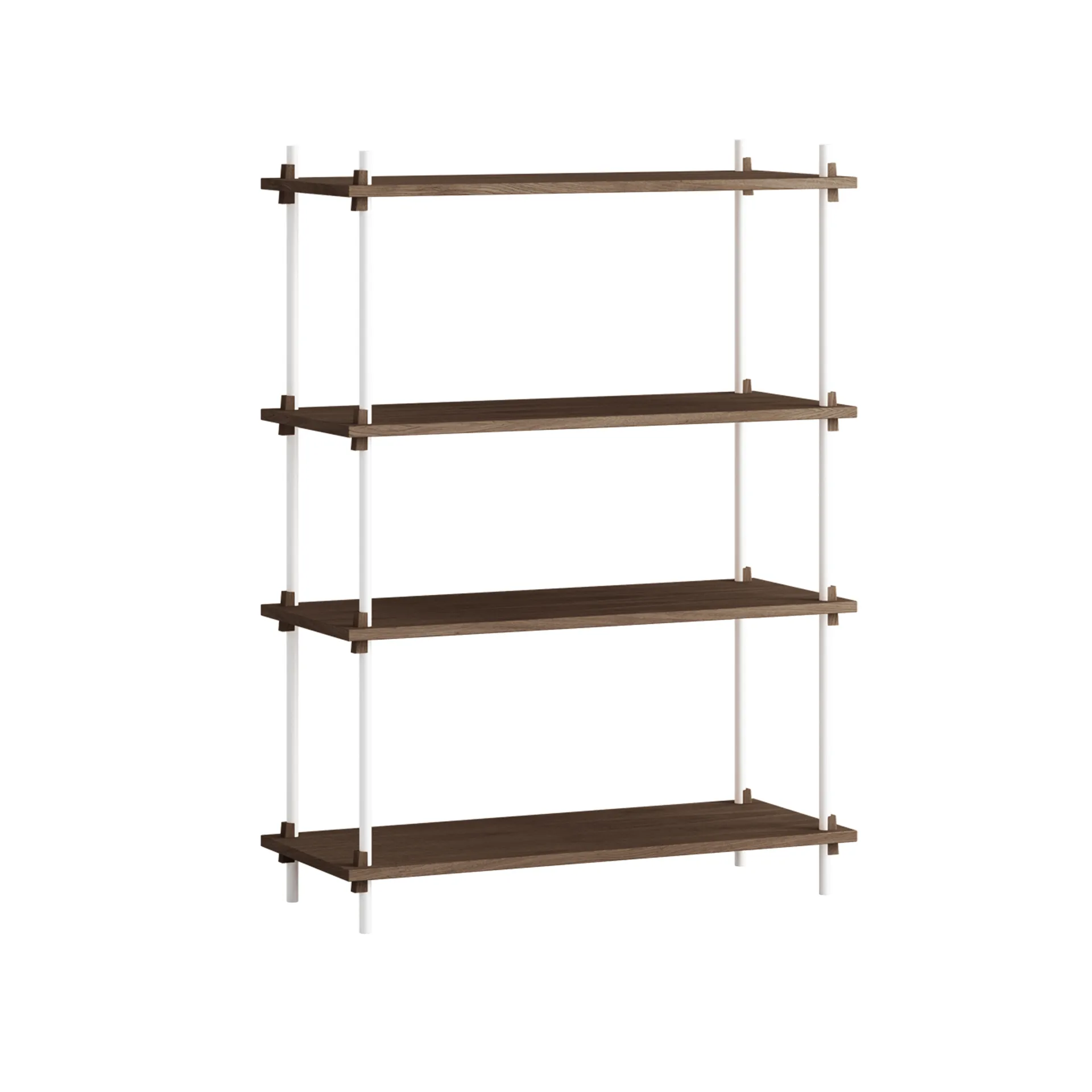 Shelving System classic ράφι, Καπνισμένη δρυς-white, 86x115x35 cm, S.115.1.A MOEBE