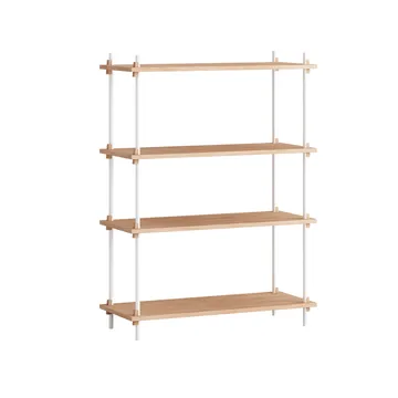 Shelving System classic ράφι - Δρυς-white, 86x115x35 εκ., S.115.1.A - MOEBE