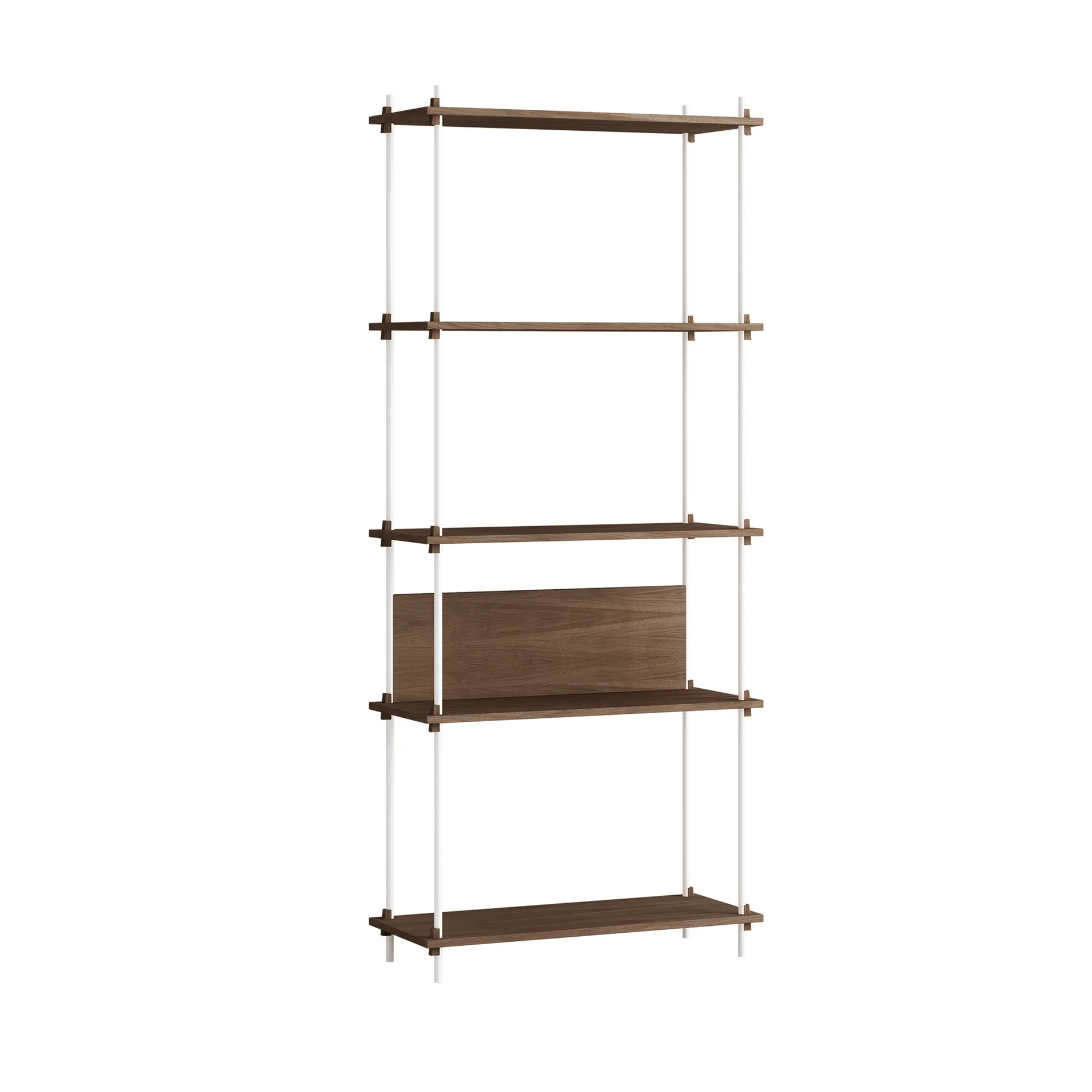 Shelving System classic ράφι, Καπνισμένη δρυς-white, 86x200x35 cm, S.200.1.A MOEBE