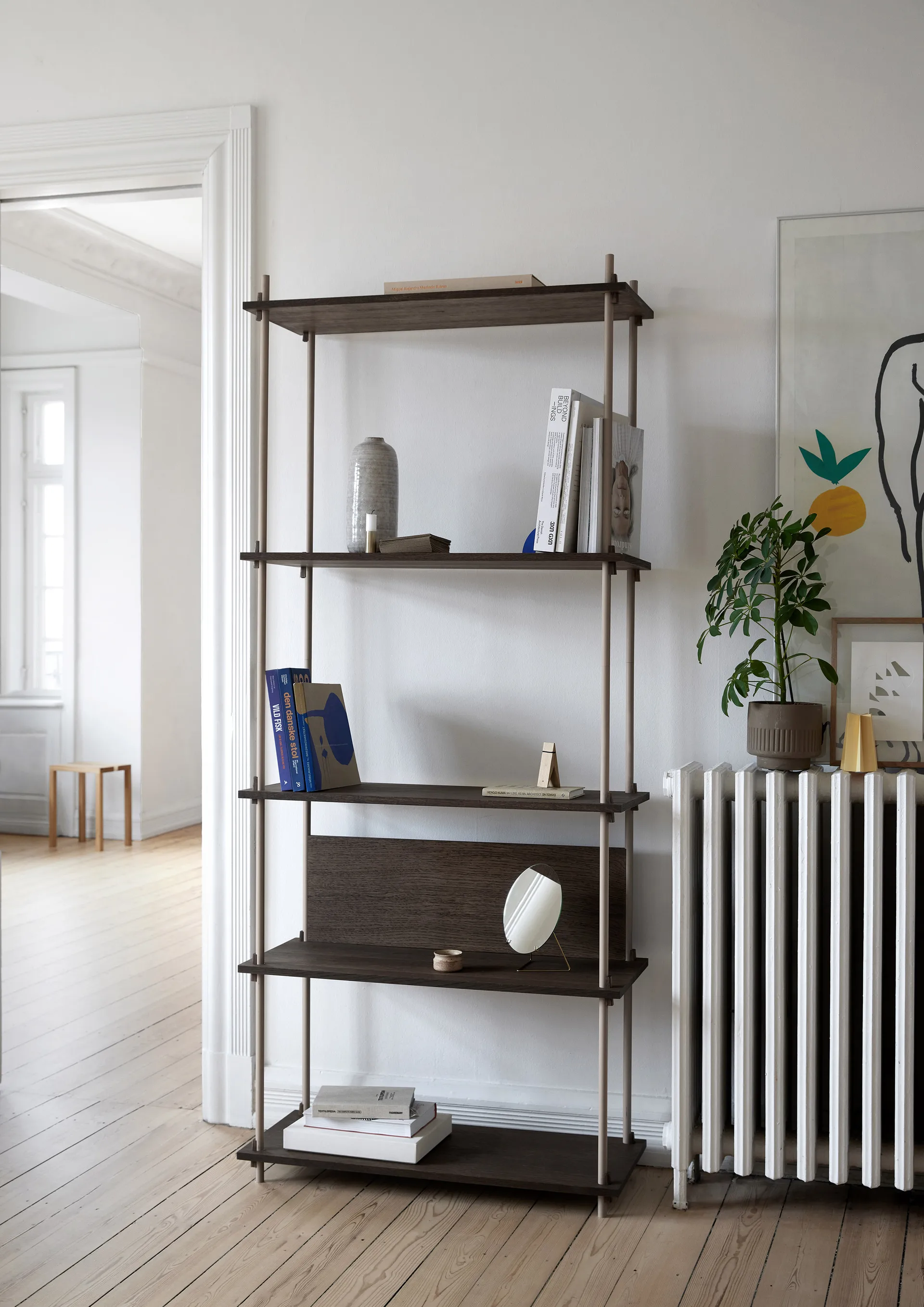 Shelving System classic ράφι, Δρυς-white, 86x200x35 cm, S.200.1.A MOEBE
