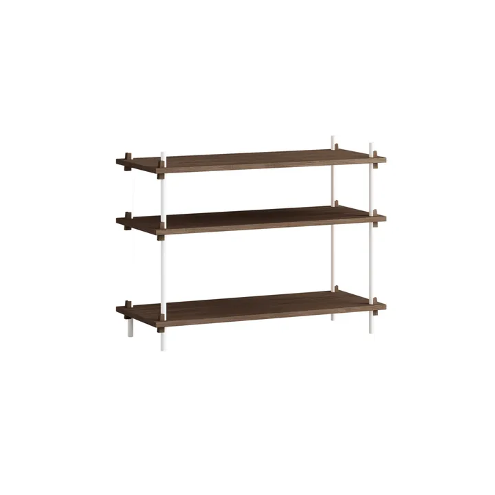 Shelving System classic ράφι - Καπνισμένη δρυς-white, 86x65x35 cm, S.65.1.A - MOEBE
