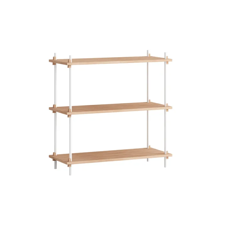 Shelving System classic ράφι - Δρυς-white, 86x85x35 εκ., S.85.1.A - MOEBE