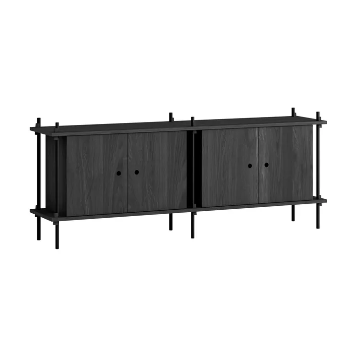 Shelving System sideboard - Μαύρο, 163x65x35 cm, S.65.2.D - MOEBE