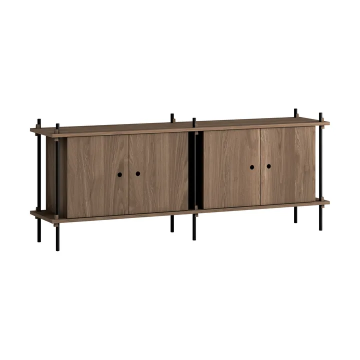 Shelving System sideboard - Καπνισμένη δρυς-black, 163x65x35 cm, S.65.2.D - MOEBE