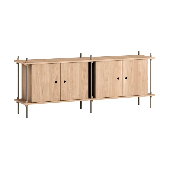 Shelving System sideboard - Δρυς-warm grey, 163x65x35 cm, S.65.2.D - MOEBE