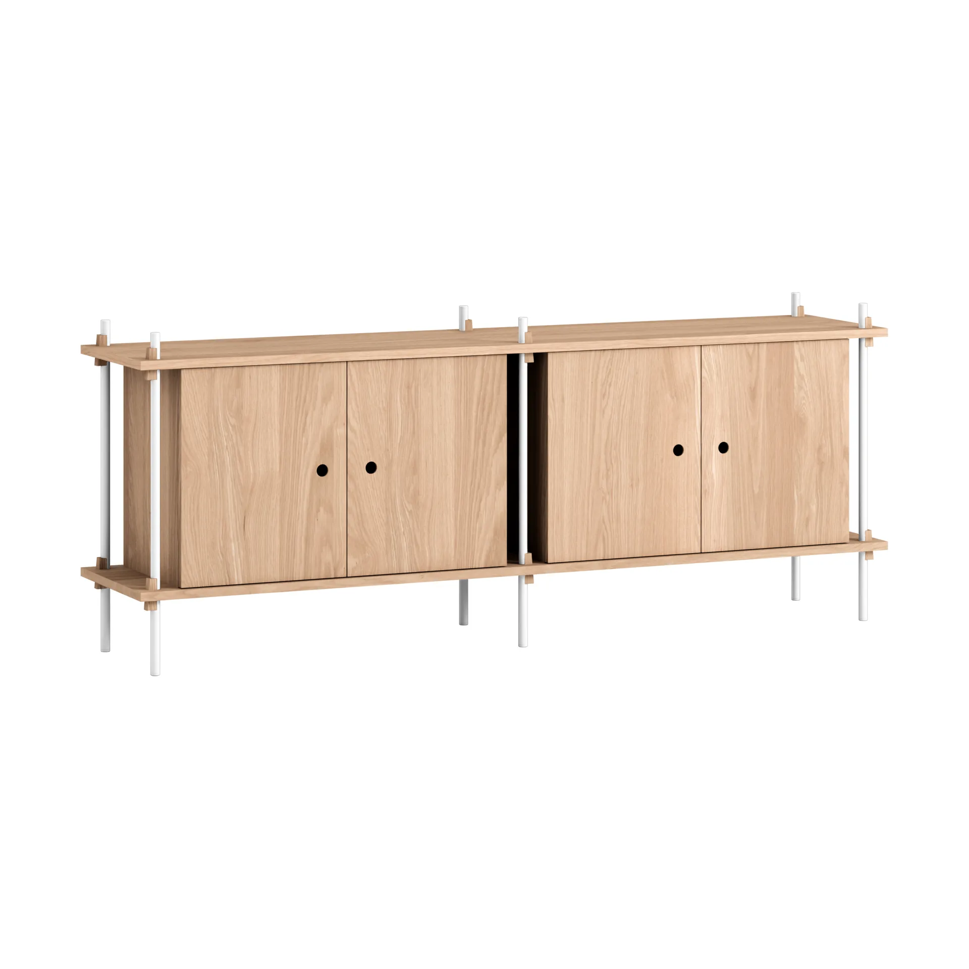 Shelving System sideboard, Δρυς-white, 163x65x35 cm, S.65.2.D MOEBE